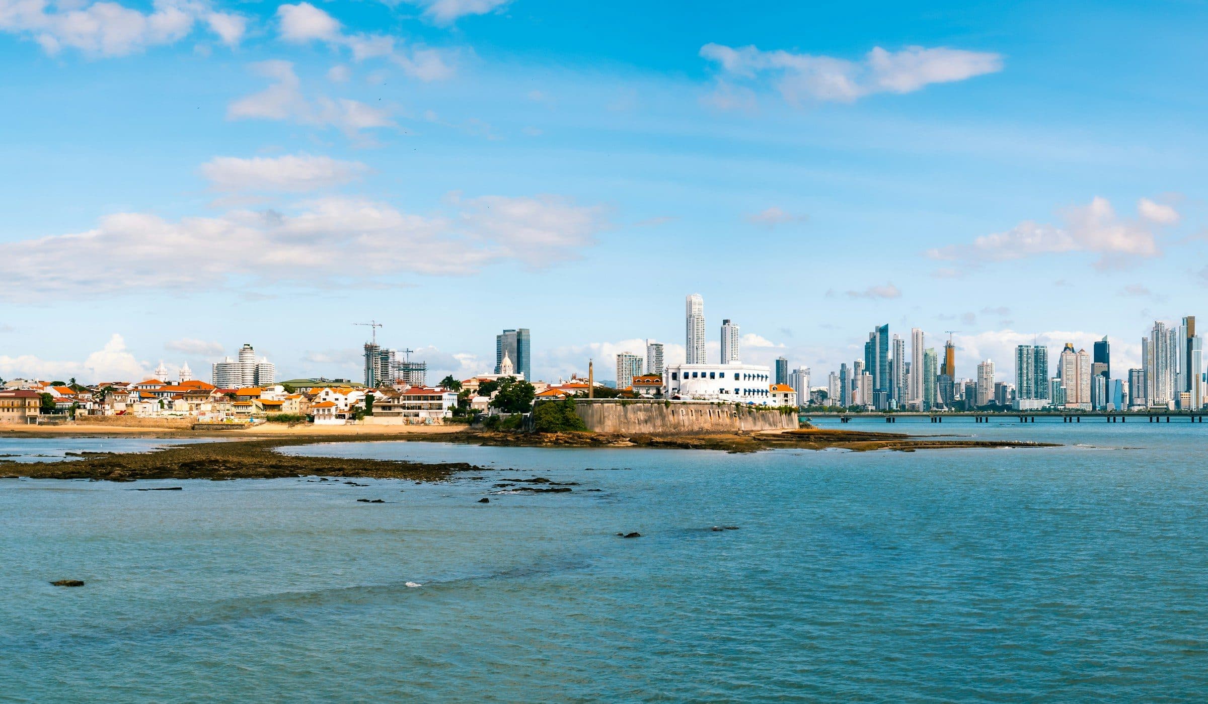 Panama cityscape at dusk